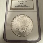 1878-P $1 Morgan Silver Dollar NGC MS 63  7/8TF 7/5 STRONG