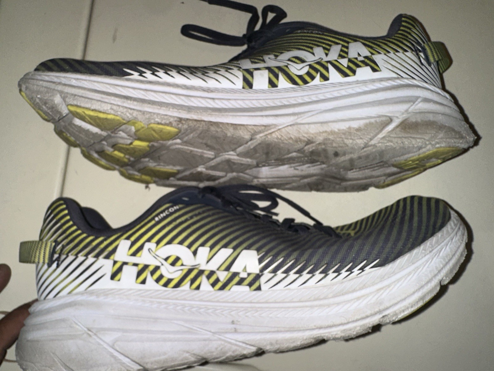 SAOLA HOKA One RINCON 2 Sneaker Sportive Uomo Blu Giallo US Taglia 12 Medium