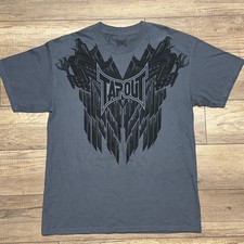 Tapout Spellout MMA Fighter Vintage Y2K Grunge Skater Graphic T Shirt Mens L