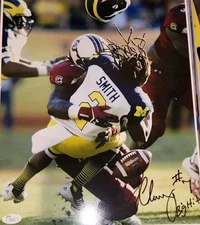 JADEVEON CLOWNEY SOUTH CAROLINA SIGNED 11X14 PHOTO W/JSA COA "MICHIGAN HIT" #2