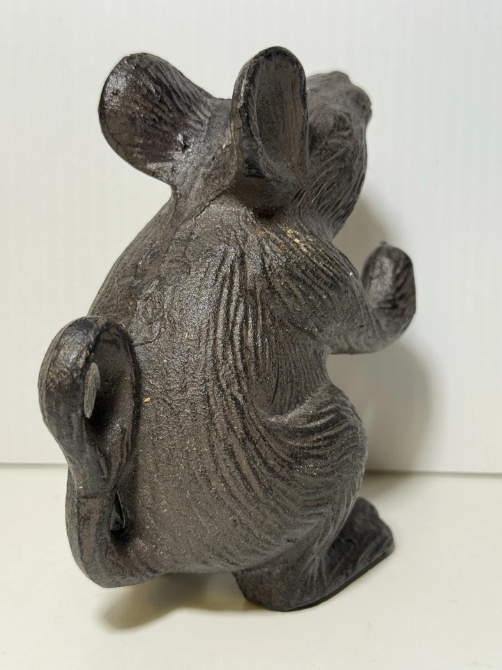 Cast Iron Mouse Door Stop Bookend Rustic 4 3/4” - Image 2 of 4