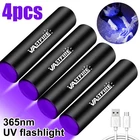 4Pack 365nm Light UV Flashlight USB-C Rechargeable Ultraviolet Flashlight