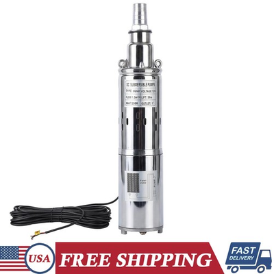 #ad 12V DC Deep Well Pump Solar Submersible Water Pump Max 22 GPM 98 FT Water Pump $54.33