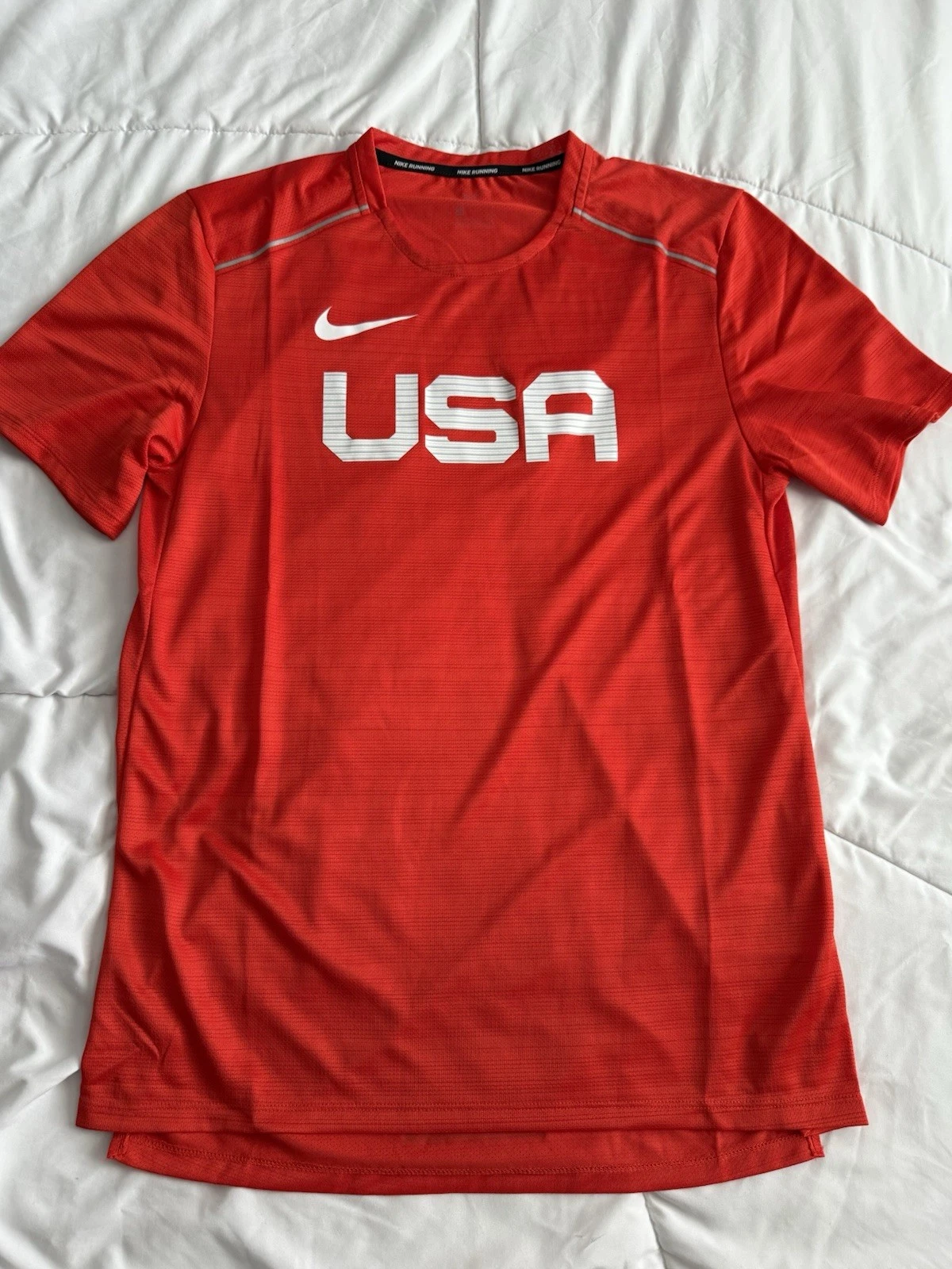 Nike Pro Elite Running Team USA 2023 International Shirt Red CQ0124-641 Small