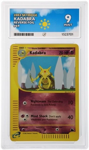 Pokémon TCG Skyridge Kadabra 69/144 2003 Reverse Holo Foil Graded ACE 9