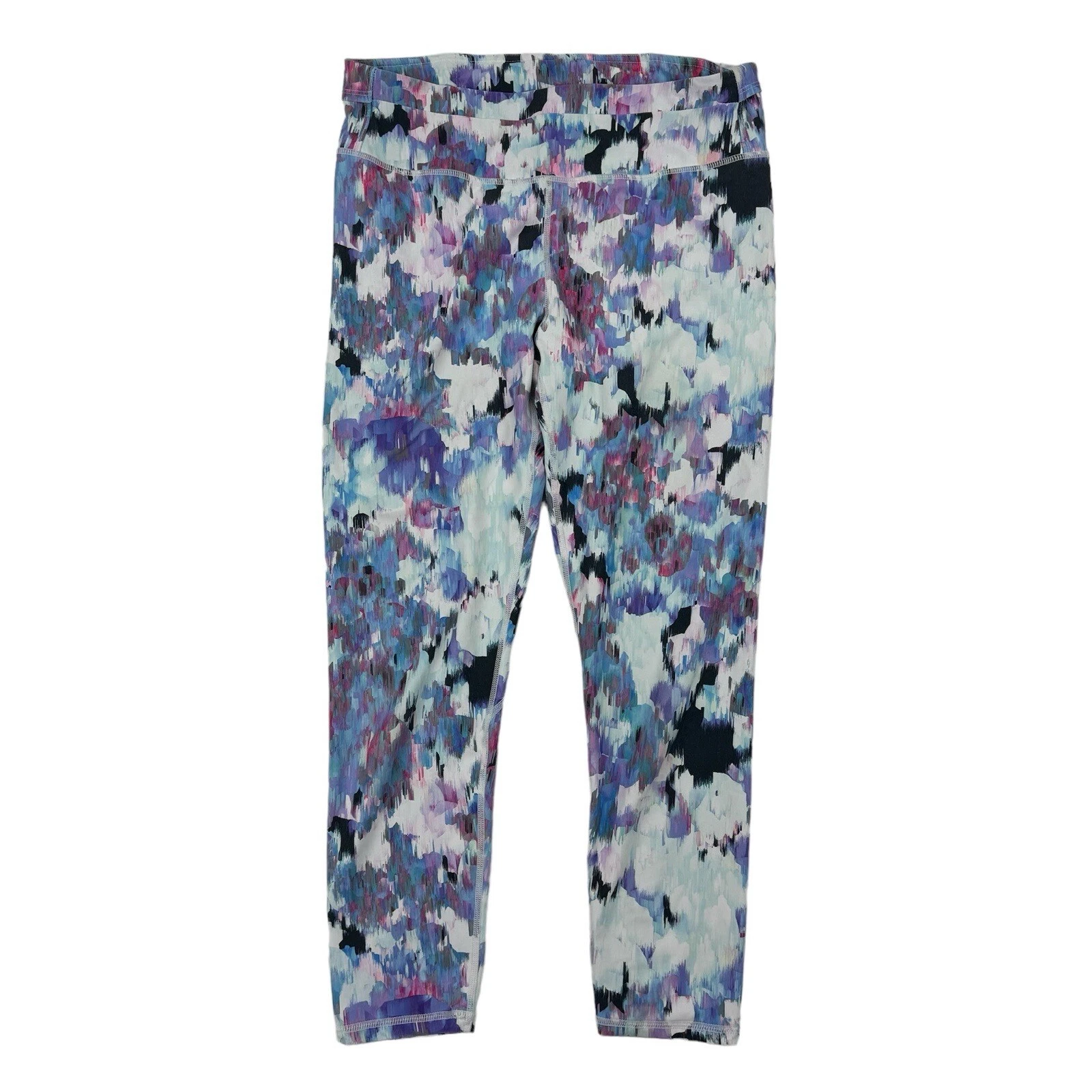 fabletics watercolor powerhold cropped back pocket leggings