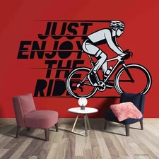 3D Bicycle Sports Illustration Self-adhesive Removable Wallpaper Murals