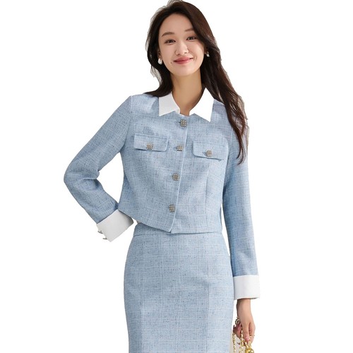 Jupe En Tweed J.Crew Femme Taille EU 38 - Style Décontracté élégant Bleu/blanc/crème - Occasion Parfaite