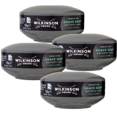 Wilkinson Sword Shave Soap Rasierseife 4 x 125 g sensitive Set