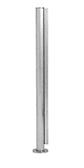 Brushed Stainless 18" x 1" SBPP08 Slimline Series Round End Partition Post - Picture 3 of 5