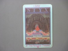 Styx backstage pass Satin cloth sticker Paradise Theatre Tour !