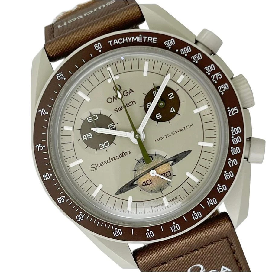 Omega Swatch Moonwatch Mission to Saturn Chronograph Quartz Unisex 