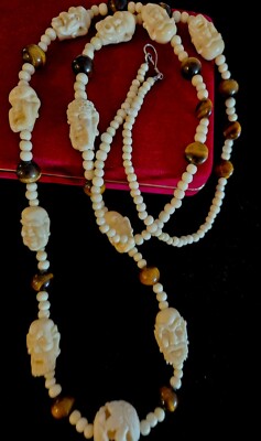 Stunning Antique Chinese Tigers Eye Stone Hand Made NATURAL