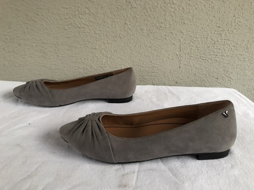 NEW VIONIC Gramercy Womens US 7 Charcoal Suede Pointed Toe Ballet Flats Shoe N19 - Picture 7 of 9