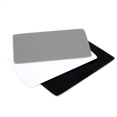 Set 3 Carte Per Fotografia - Grigio/Bianco/Nero 18% Per Bilanciamento Colore Ed Esposizione - Foto 6