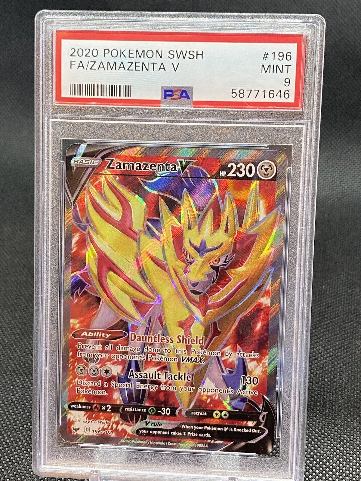 Bga 9.5 Zamazenta V Pokemon Card