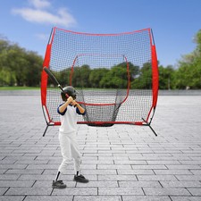 Red Pro Baseball Softball Hitting Pitching Net Baseball Backstop Practice Net
