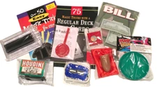 BEGINNER MAGIC SET Houdini Coin Cards Money Maker Kit Thumb Tip Silk + 2 Books 