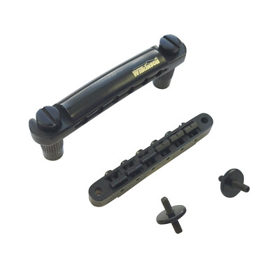 Wilkinson Tune-O-Matic Bridge W/ M4 Posts & Tailpiece for Les Paul Guitar