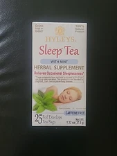 Hyleys SLEEP TEA WITH MINT Herbal Supplement 25 Tea Bags Caffeine Free