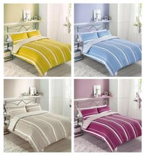 Duvet set quilt cover pillow cases stripe modern bedding CLEARANCE