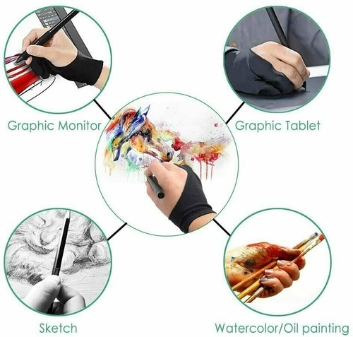 Professional Free Size Artist Drawing Glove for Huion Graphic Drawing Tablet - 第 5/6 張圖片