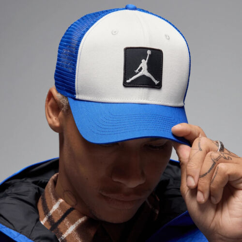 Nike Rise Structured Trucker Cap Hat Blue White Mens Size L/XL FZ0774 133 New - Picture 2 of 10