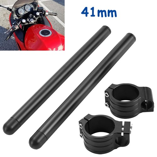 CNC 41mm Clip On Handlebars Raised 1'' For Yamaha YZF600R XVS650