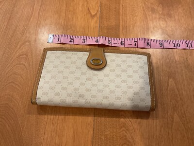 AUTH VINTAGE GUCCI LONG WALLET CHECKBOOK KISSLOCK COIN  display picture 1