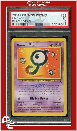 Black Star Promo 38 Unown J PSA 5