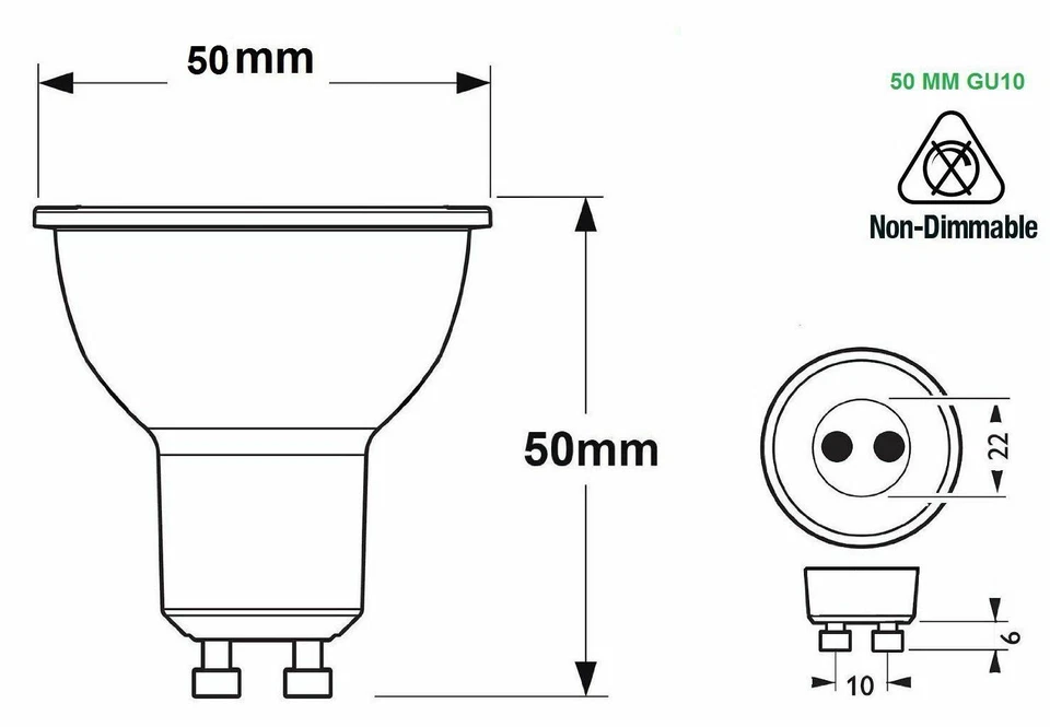 24x GU10 7W LED Light Bulb Spotlight Lamp Cool white 6500K Equals 70W Halogen - Image 3 of 4