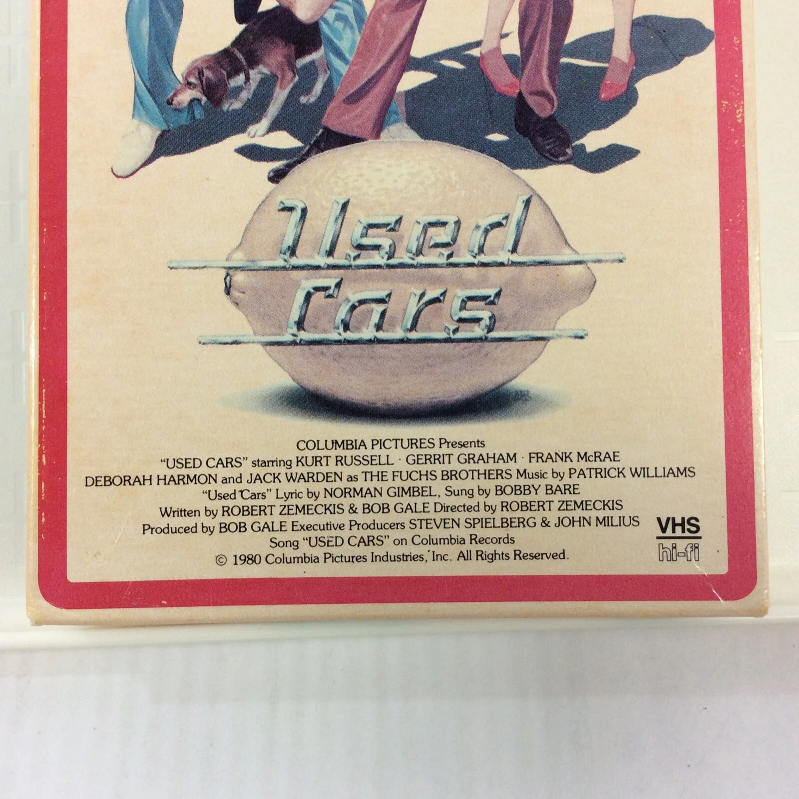  used cars vhs 1985 rca columbia side flap box kurt russell 