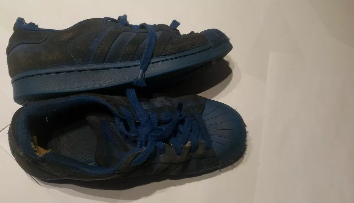 Blue Suede Shell Toe Adidas SZ. 4 1 2 eBay