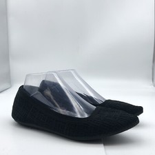 Skechers Cleo 2.0 Vegan Recycled Knit black slip on fabric Flats sz 7