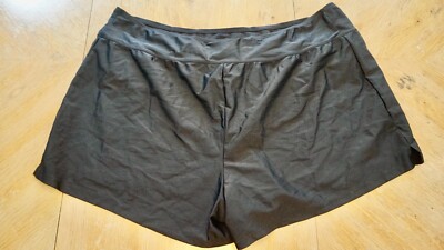 AVA VIV WOMEN'S PLUS SWIM BOTTOM SKIRT EBONY BLACK 24W-26W NEW