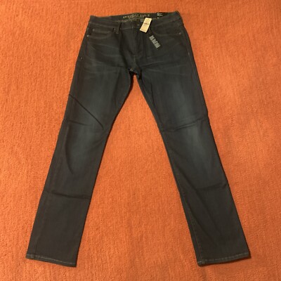 Mens NWT American Eagle Extreme Flex Dark Vintage Wash Jeans Size 32/32  - Main Image