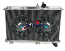 Aluminum Radiator & Fans For Mazda RX-8 RX8 SE17 1.3L 2003-2012 2004 05 06 08 MT