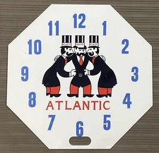 LACKNER, NEON PRODUCTS ATLANTIC OIL GAS STATION NEON CLOCK FACE