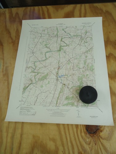 Woodsboro MD topography map circa 1943 US Army Corps of Engineers - Picture 2 of 2