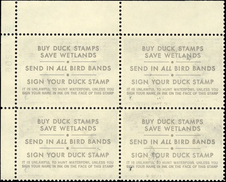 UNITED STATES 1977 Hunting Permit $5 Ross's Geese-Sc#RW44-Blk x4-MNH OG - Image 3 of 3