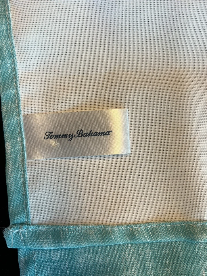 Juego de 8 servilletas Tommy Bahama verde azulado y blanco 18” X 18” ¡Limpias! Foto 3 de 4