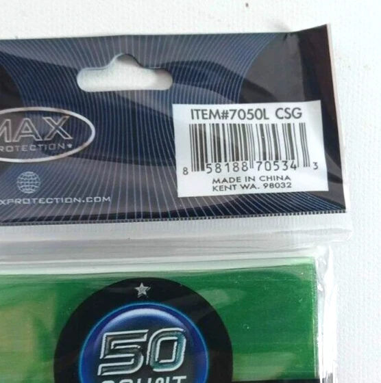 Max Protection Standard  Card NEO Sleeves GREEN CHROM (50 Count) 7050LCSG - Image 4 of 4