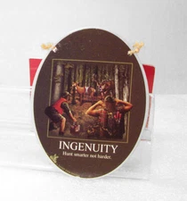 Deer Hunting INGENUITY Christmas Metal Humor Ornament