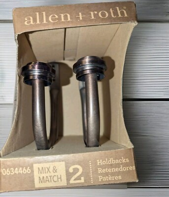 NEW IN BOX ALLEN & ROTH 2 HOLDBACKS 0634466 BRONZE BROWN COLOR | eBay