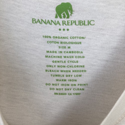 Banana Republic Short Sleeve Women's Blouse Sz Med Elephant Logo Yellow EUC - Picture 3 of 7