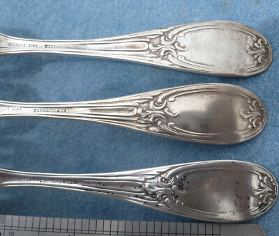 3 Tiffany & Co Coin Silver Forks 1847 Patent Antique Louis XIV 6-3
