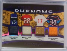 2019 LEAF FOUR SPORT PHENOMS CARTER DUNN ROLEN BERARD GAME USED PATCH