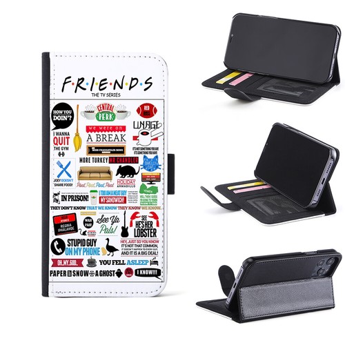 Friends Sublimation Printing Flip Wallet Phone Case fit For iPhone 15 plus & S23 - Picture 9 of 11