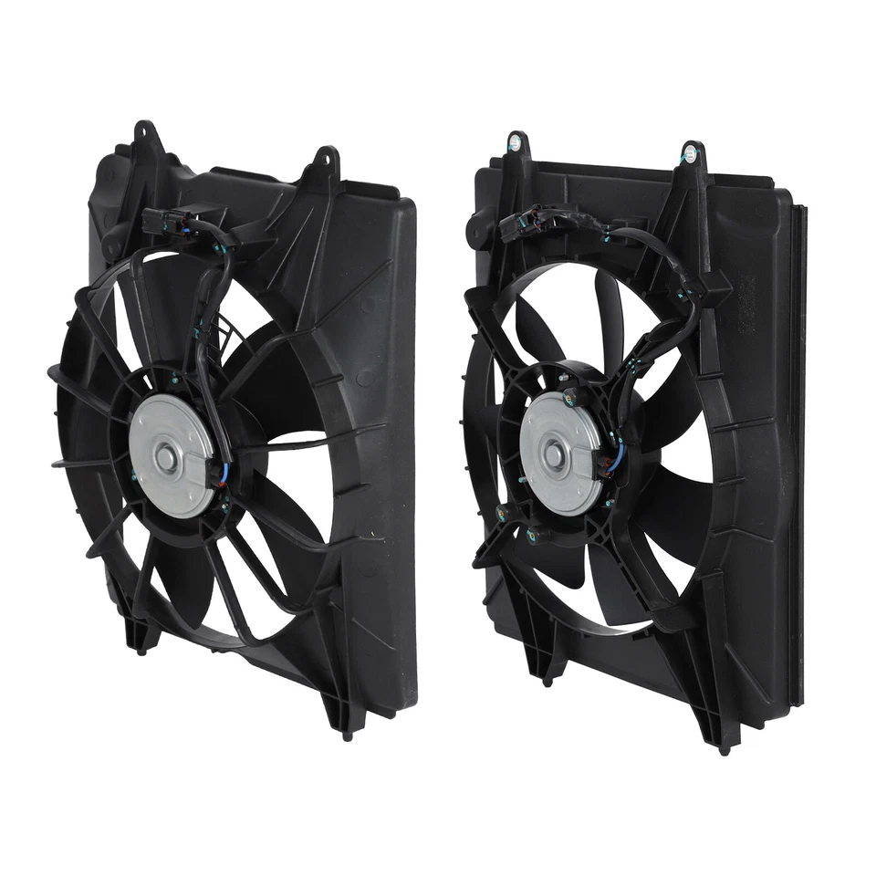 Ventilador de refrigeração condensador radiador CA esquerdo+direito para 2010-2016 Honda CR-V CRV 2.4L - Imagem 3 de 4