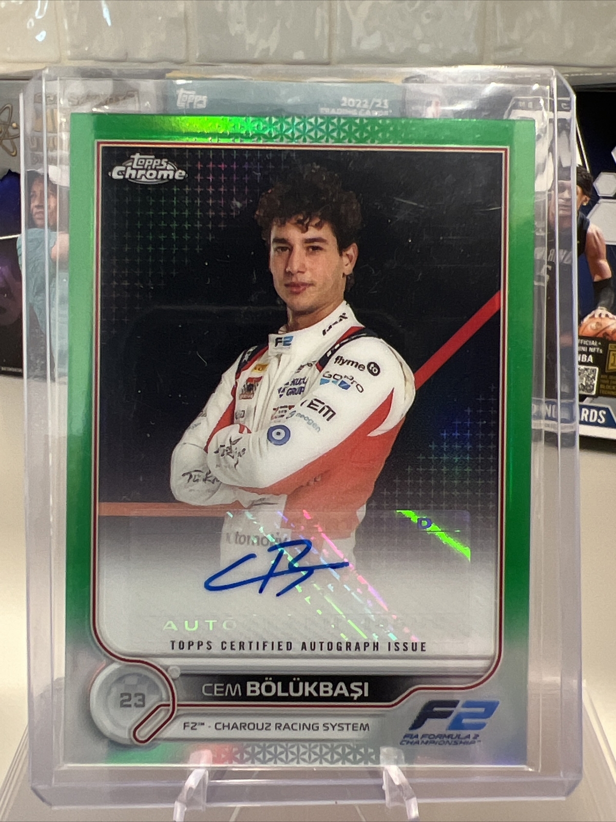 Cem Bolukbasi 2022 Topps Chrome Formula 1 -  Green Auto - /99